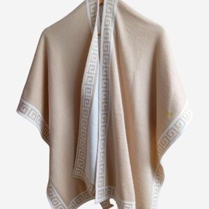 Beige Geometric Patterned Shawl
